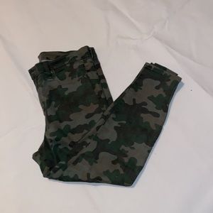 Army print denim from gap and throw in T-shirt